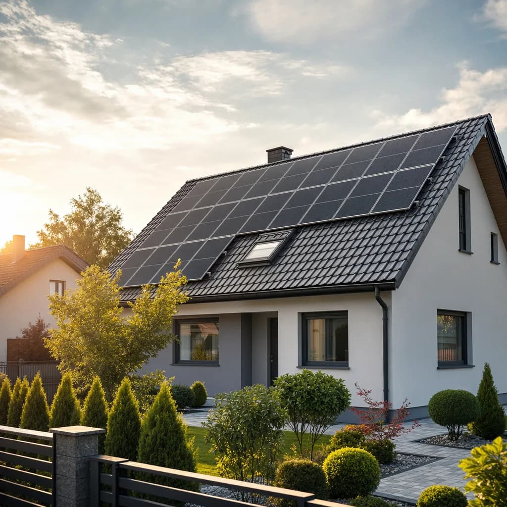 Realizacja SUNDEK Energia w Orzeszu — 9 kWp (18 paneli JA Solar 540 W) + pompa ciepła Panasonic 9 kW + magazyn Deye 10 kWh